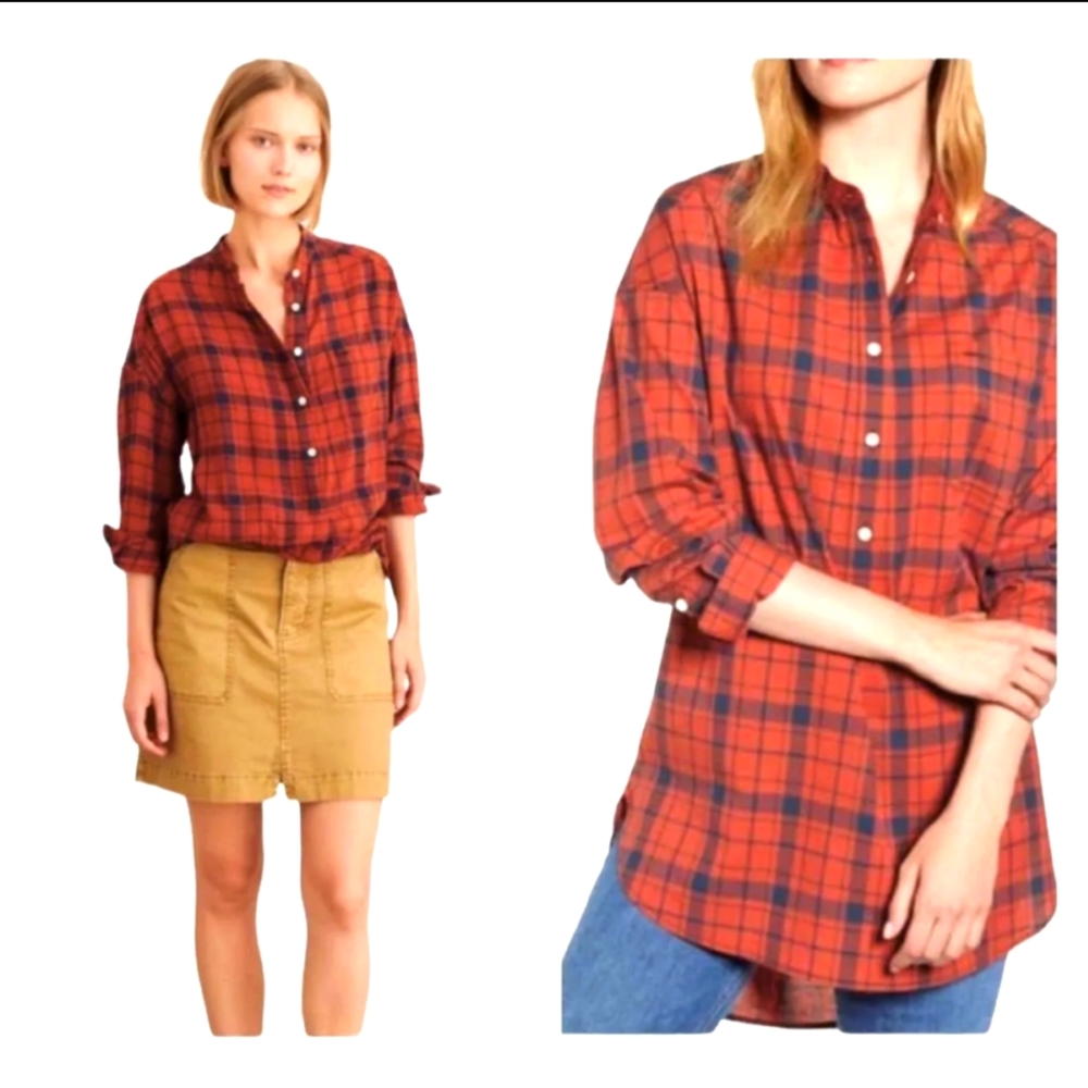 Alex Mill Women's Popover Plaid shirt, xs